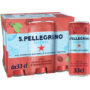SAN PELLEGRINO Essenza - Eau minérale naturelle gazeuse orange et framboise 6 x 33 cl
