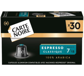 CARTE NOIRE – Capsules de café espresso classique N°7 30 capsules