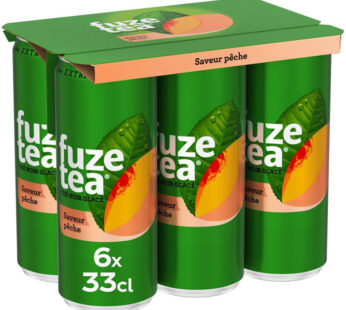 FUZE TEA – Thé noir glacé aromatisé à la pêche 6 x 33 cl