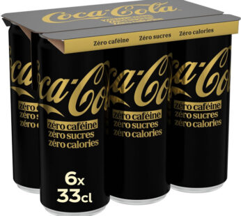 COCA-COLA – Boisson gazeuse aux extraits végétaux sans caféine 6 x 33 cl