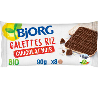 BJORG – Galettes de riz au chocolat noir bio 90g