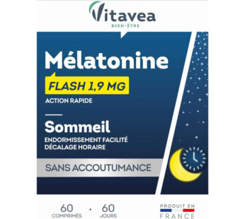 VITAVEA – Complément alimentaire mélatonine pour le sommeil 60 comprimés