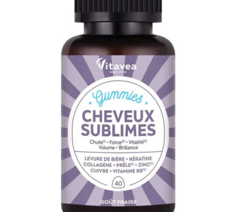 VITAVEA – Complément alimentaire gummies pour cheveux à la fraise 40 gummies