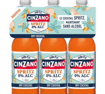 CINZANO – Boisson gazeuse au spritz sans alcool 3 x 25 cl