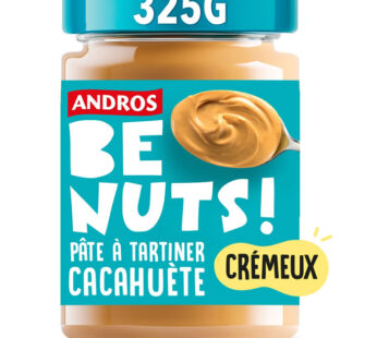 ANDROS Be Nuts – Pâte à tartiner à la cacahuète crémeux 325 g