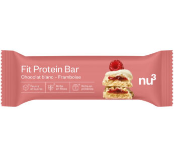 NU3 – Barre protéinée chocolat blanc & framboise (55g) 55 g