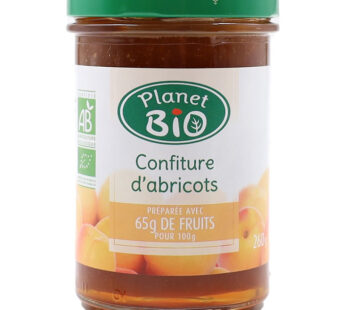 PLANET BIO – Confiture d&rsquo;abricots bio 260 g