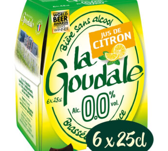 GOUDALE – Bière sans alcool au jus de citron 6×25 cl