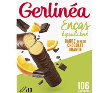 GERLINEA – Barres chocolatées protéinées chocolat noir & orange (10 x 31g) 10 x 31 g