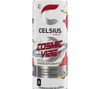 CELSIUS Cosmic Vibe – Boisson énergisante gazeuse multifruits sans sucre 35,5 cl
