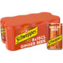 SCHWEPPES Ginger Beer - Boisson gazeuse au gingembre sans alcool 8 x 15 cl