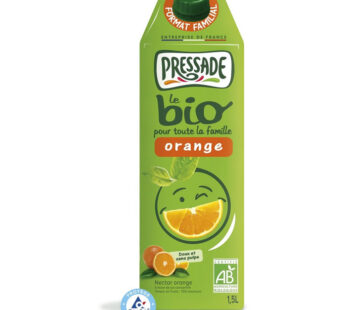 PRESSADE – Nectar d&rsquo;orange sans pulpe bio 1,5L