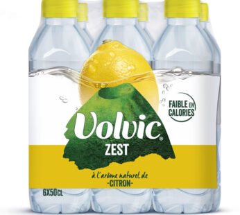 VOLVIC – Eau aromatisée au citron 6 x 50 cl