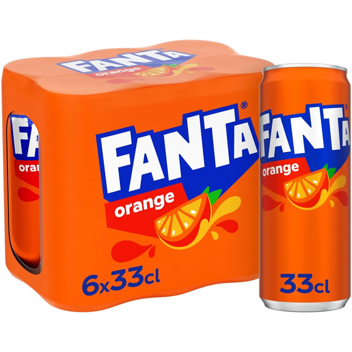 FANTA - Boisson gazeuse à l'orange 6 x 33 cl