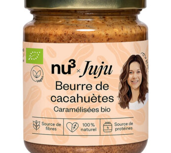 NU3 Juju Fitcat – Beurre de cacahuètes caramélisées bio 250 g