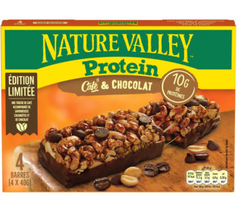 NATURE VALLEY Protein – Barres protéinées cacahuète, café & chocolat (4 x 40g) 4 x 40 g