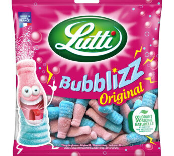 LUTTI Bubblizz Bonbons gélifiés et acidulés aromatisés au bubble gum 300g