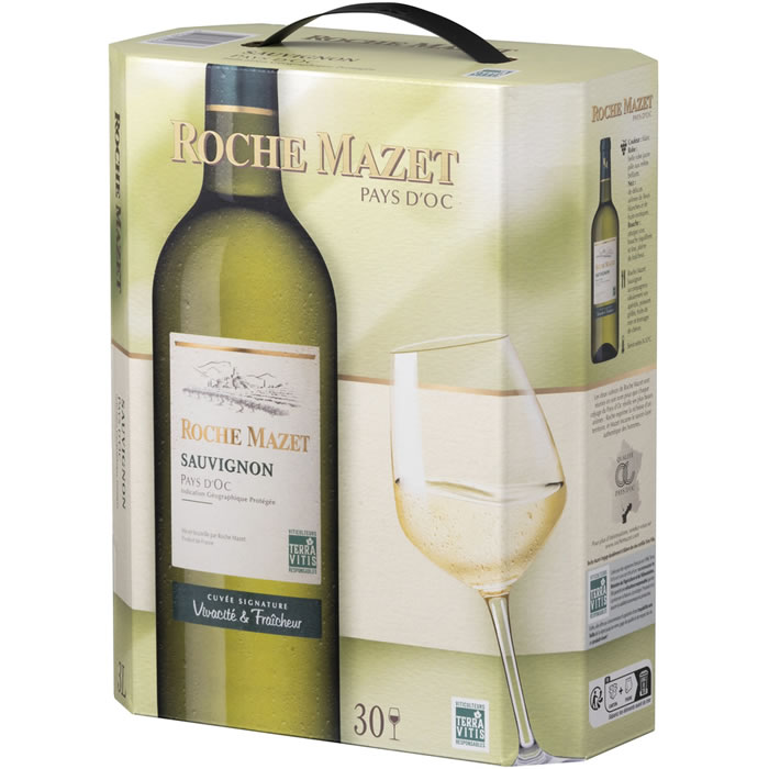Vin blanc sec IGP PAYS D'OC Roche Mazet Sauvignon