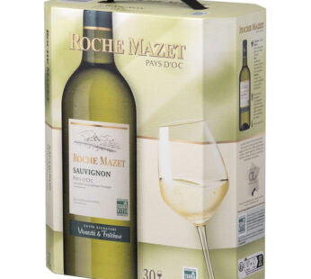 ROCHE MAZET – Vin blanc sec IGP PAYS D&rsquo;OC Sauvignon BIB 3 L