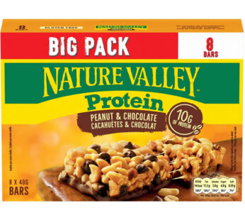 NATURE VALLEY Protein – Barres protéinées cacahuète & chocolat noir (8 x 40g) 8 x 40 g