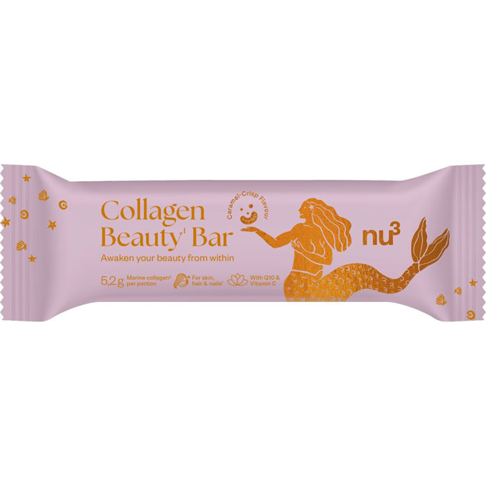 nu3 Barre de collagène au caramel croquant 40g