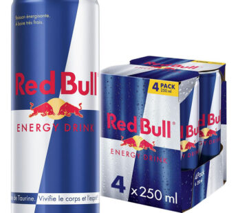 RED BULL – Boisson énergisante 4×25 cl