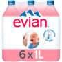 EVIAN - Eau minérale naturelle 6 x 1 L