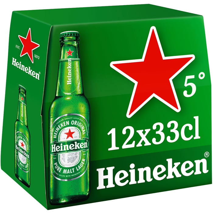 HEINEKEN - Bière blonde 12 x 33 cl