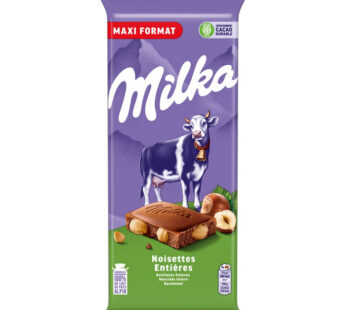 MILKA – Tablette de chocolat au lait aux noisettes entières 200g