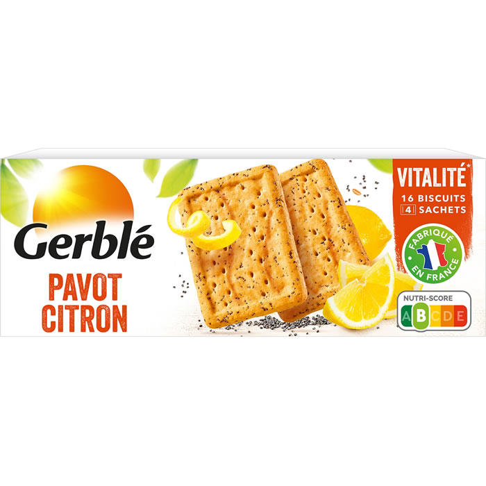 GERBLE Biscuits pavot et citron 200g