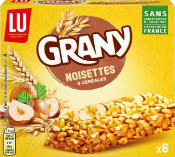GRANY – Barres céréalières aux noisettes et 5 céréales 125 g