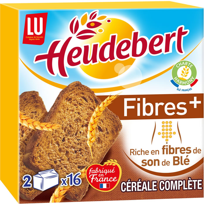 HEUDEBERT - Biscottes aux céréales complètes 2 x 140 g