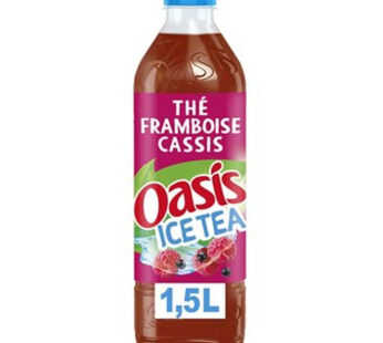 OASIS Ice Tea – Thé glacé aromatisé à la framboise et cassis 1,5 L
