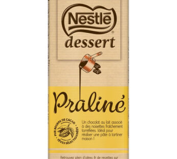 NESTLE Dessert – Tablette de chocolat au lait pâtissier au praliné 170g