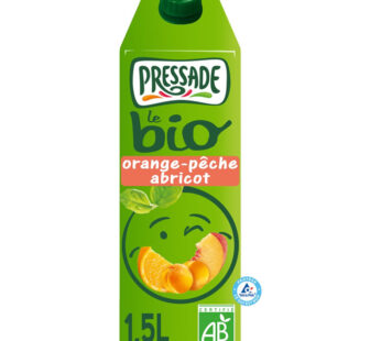 PRESSADE – Nectar d&rsquo;orange, pêche et abricot bio 1,5 L