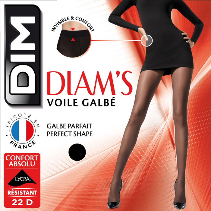 DIM Diam's Collants voile galbé noir taille 3 22D