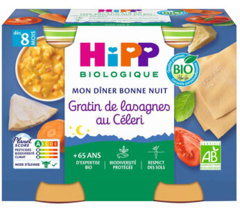 HiPP Bonne Nuit – Gratin de lasagnes au céleri 2×190 g