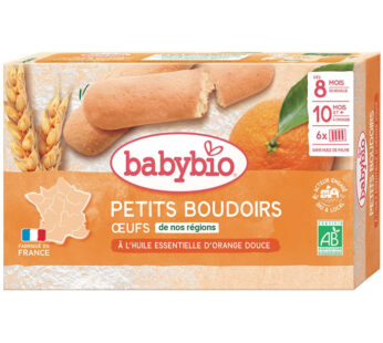 BABYBIO – Boudoirs à l&rsquo;huile essentielle d&rsquo;orange douce dès 8 mois bio 120g