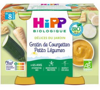 HIPP – Gratin de courgettes et petits légumes 2×190 g