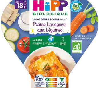 HiPP Bonne Nuit – Petites lasagnes aux légumes 260 g
