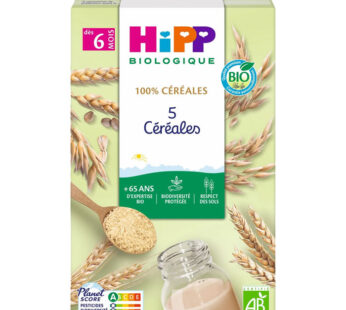 HIPP – 5 Céréales en poudre dès 8 mois bio 250 g