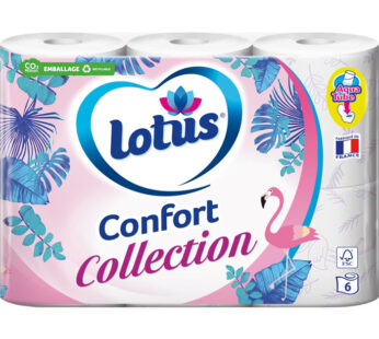 LOTUS Confort Collection Papier toilette décoré aquatube 2 épaisseurs x6