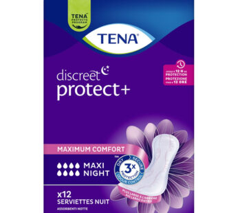 TENA Discreet Protect+ Serviettes Maxi Night x12