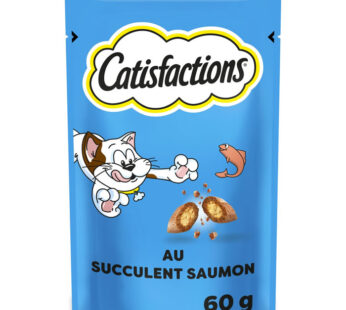 CATISFACTIONS – Friandises pour chat au saumon (60 g)