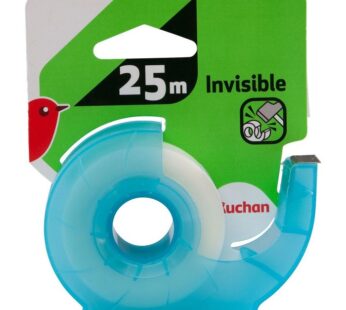 AUCHAN Scotch – Ruban adhésif transparent 25 m avec dévidoir