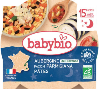 BABYBIO Bonne Nuit – Aubergines façon parmigiana macaroni 260 g