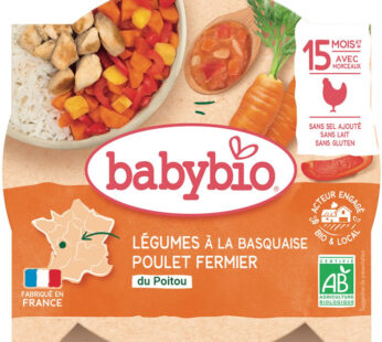 BABYBIO – Légumes à la basquaise poulet avec paprika 260 g
