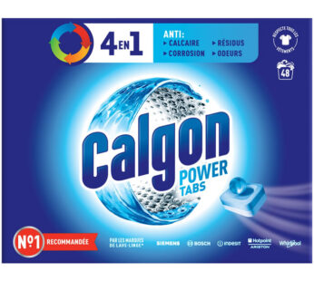 CALGON Power tablettes nettoyantes 4en1 anti-calcaire 48 lavages