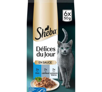 SHEBA Délices du Jour en sauce au thon et cabillaud MSC