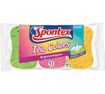 SPONTEX Trio Junior Éponges végétales ergonomiques x3